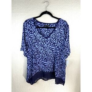 Donna Karan Navy Blue  Sleep Top Large